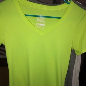 Neon yellow Nike shirt